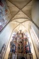 Biserica luterana fortificata - Richis Altar decorat in stil baroc Richis